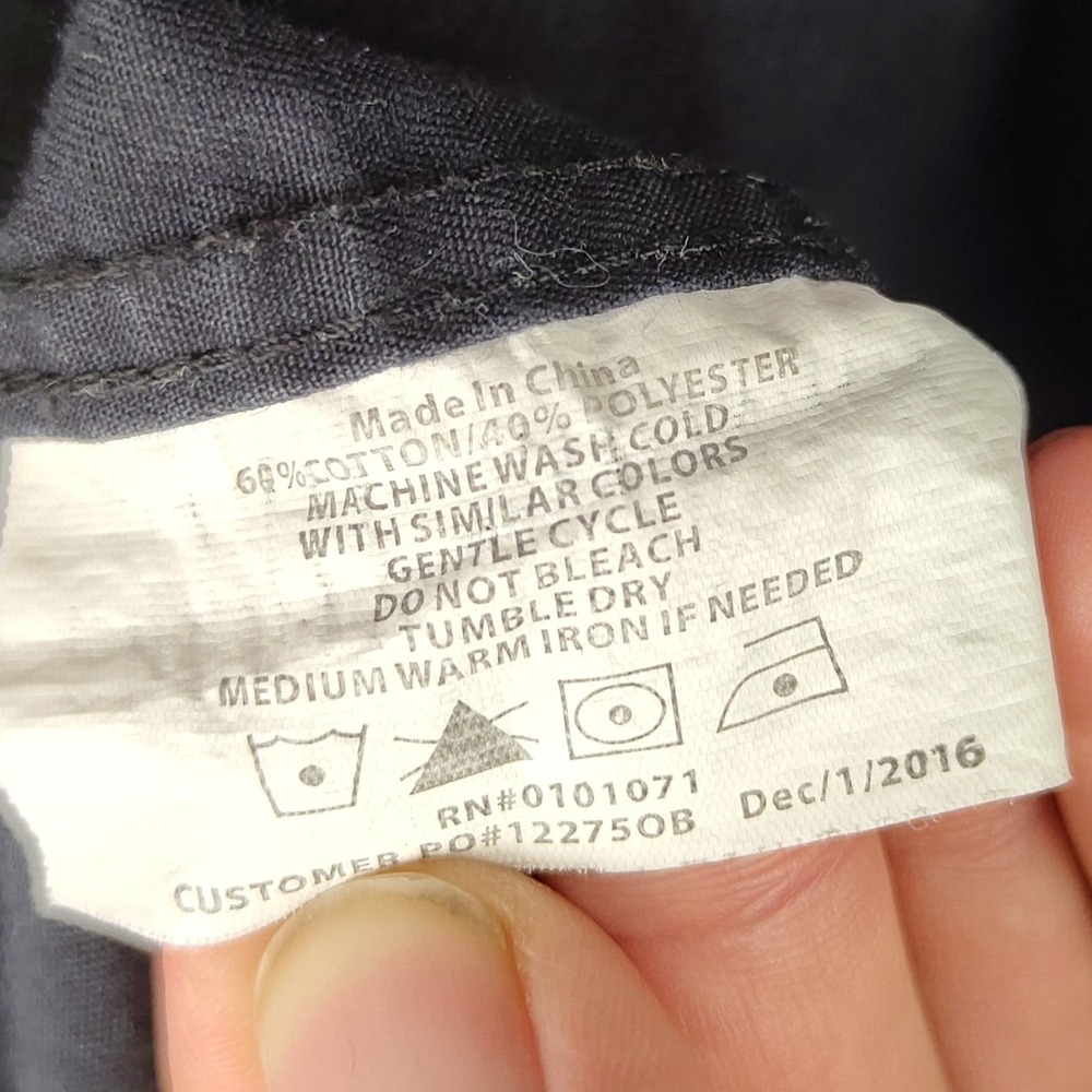 Whataburger Button Down Shirt Mens Medium Black Long Sleeve Uniform Uniform - Picture 5 of 7